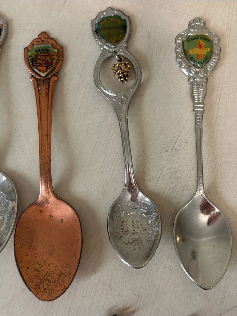 State Souvenir Spoon Vintage Set Of State Enamelled Collectibles-25 In All